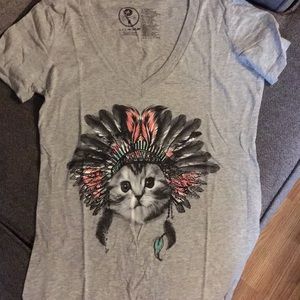 Cat with headdress T-shirt
